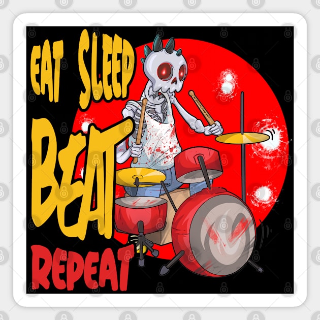 Eat Sleep Drummer Magnet by Trendy Black Sheep